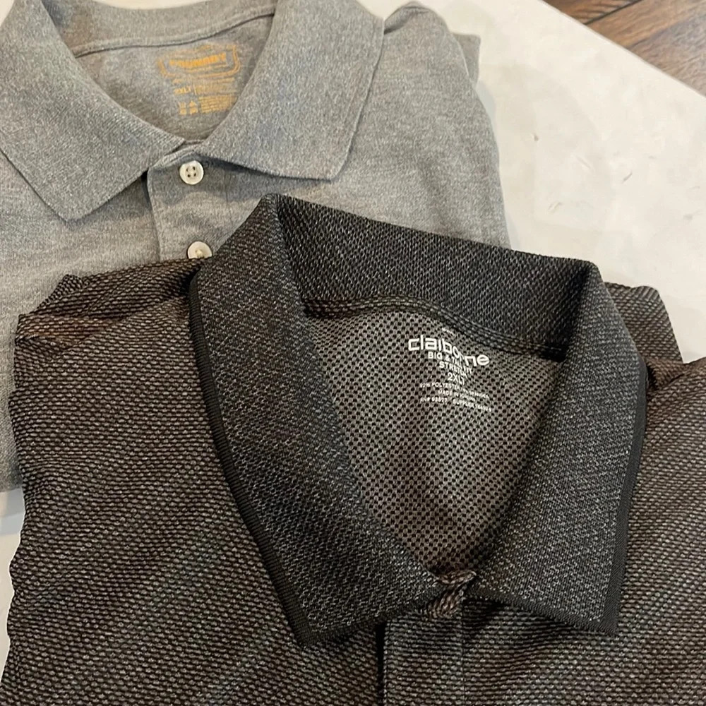 2 Polo short sleeve Shirts size 2XL Tall - Picture 2 of 16